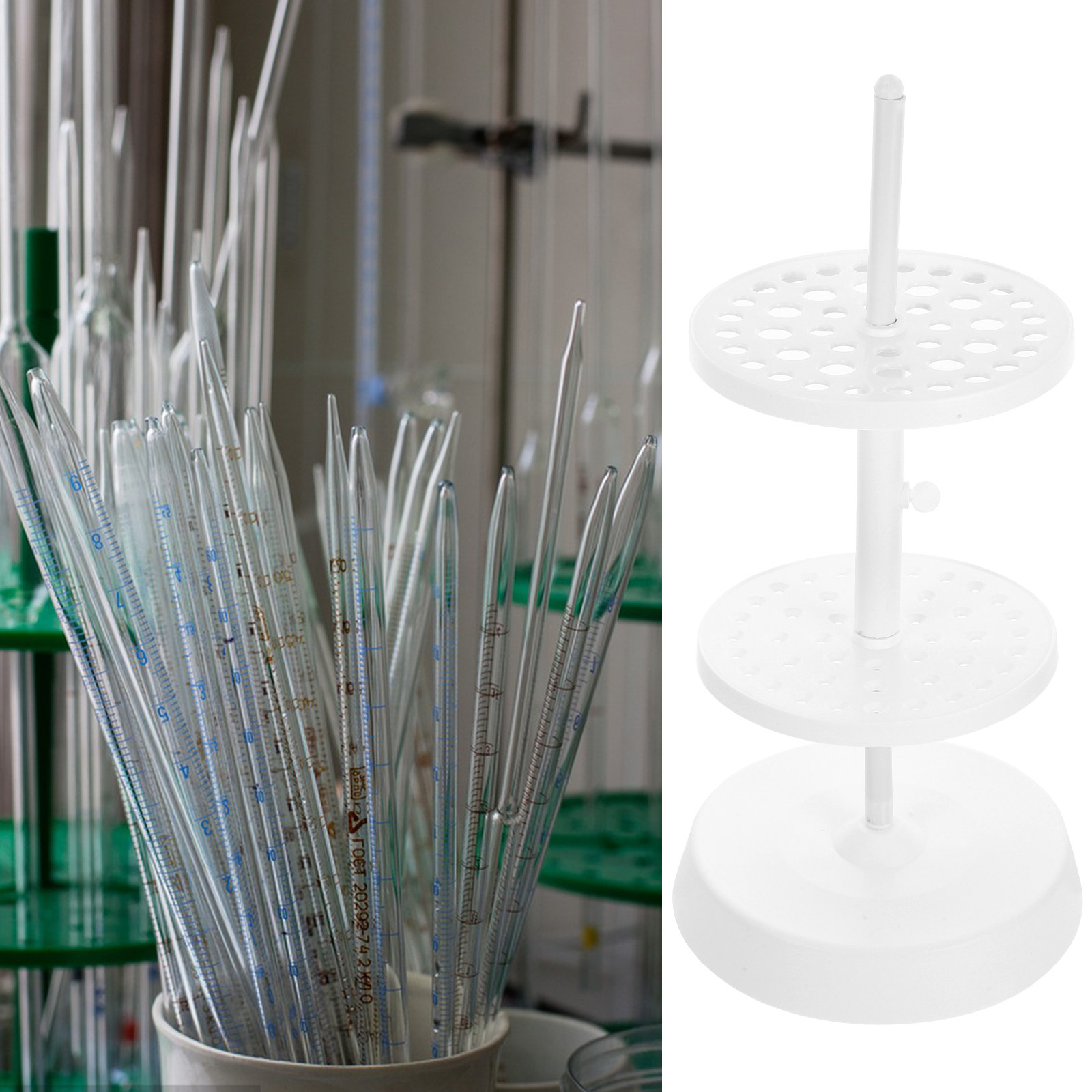 Lab Equipment - Support vertical pour pipettes en plastique,