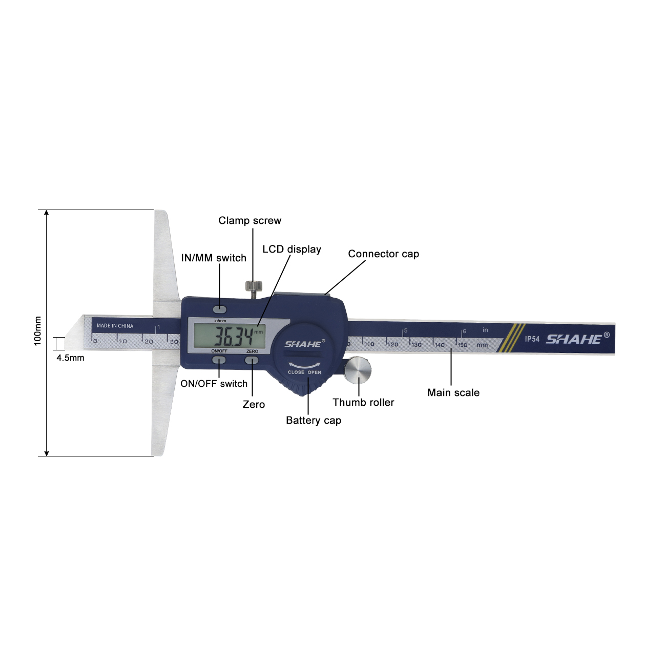 SHAHE 150/200/300mm règle élec - Digital Caliper 150Mm Stainless Steel avis et prix