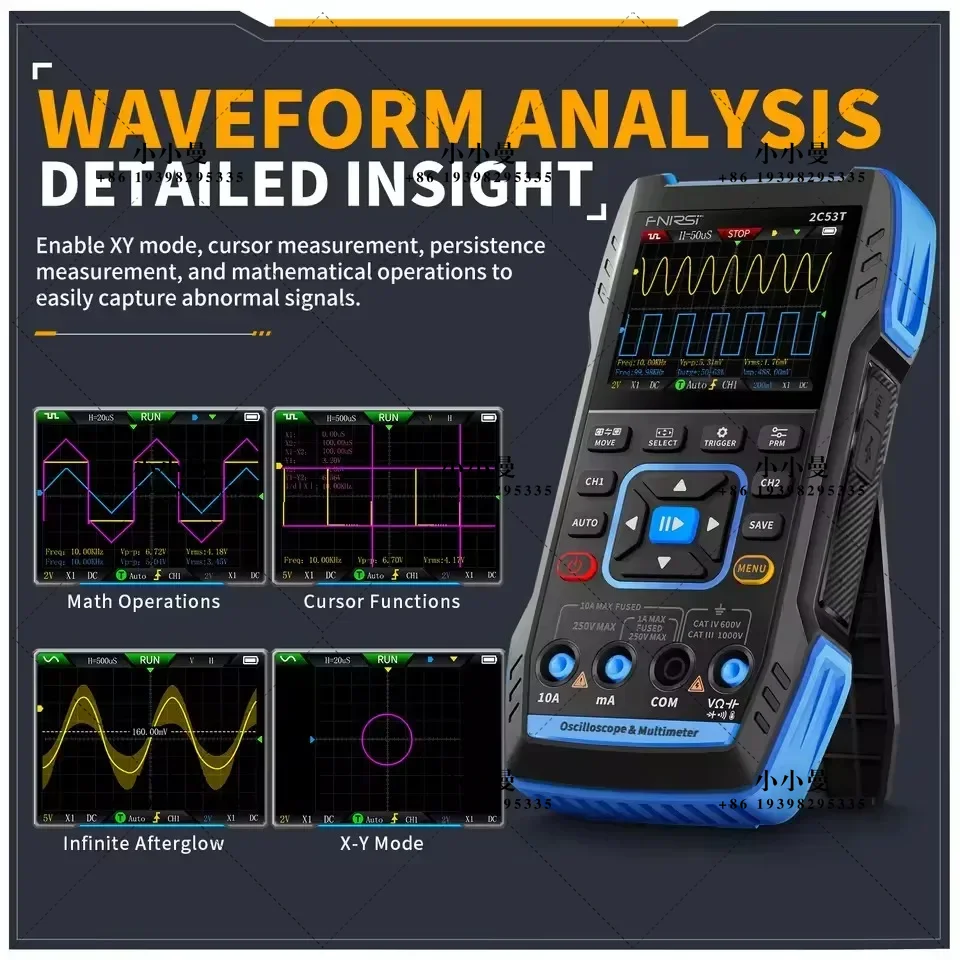FNIRSI 2C23T10MHz, 2C53T 50MHz - Fnirsi Digital Oscilloscope Handheld avis et prix